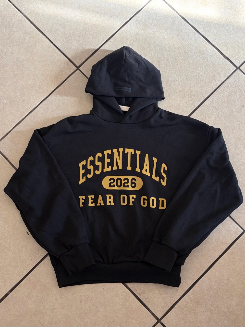 fear of god essentials “classic fleece hoodie”